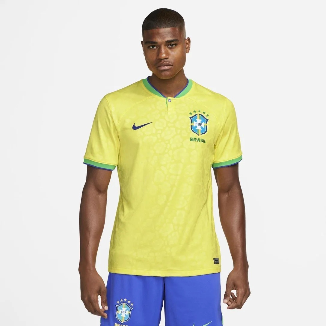 Camisa Brasil Nike 22/23 Copa do Mundo Catar - Torcedor Amarela — imagem 1